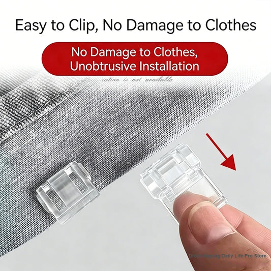 1~10PCS Invisible Leg Shortening Clip, Non-Slip Pants Edge Clip, Quick Fix Hem Clip, Hidden Pants Adjuster, Sewing Accessories