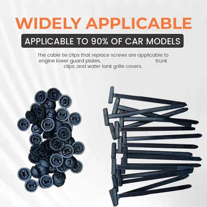 Nylon Cable Tie Buckle Fixed Through The Core Nail Cable Tie Buckle Mudguard Fender Inner Lining Trunk Buckle  Outdoor Camping