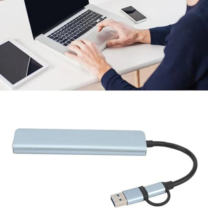 8in1 USB C Hub 4 USB Ports 1 USB-C Jack TF/SD Card Reader 3.5mm Audio Output for MacBook pro iPad pro iPhone 15 Laptop
