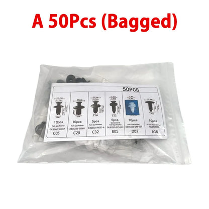 100/50PCS Auto Fastener Clips Kit - Multi-Size Retainers for Car Fender, Bumper, Door & Panel Trim
